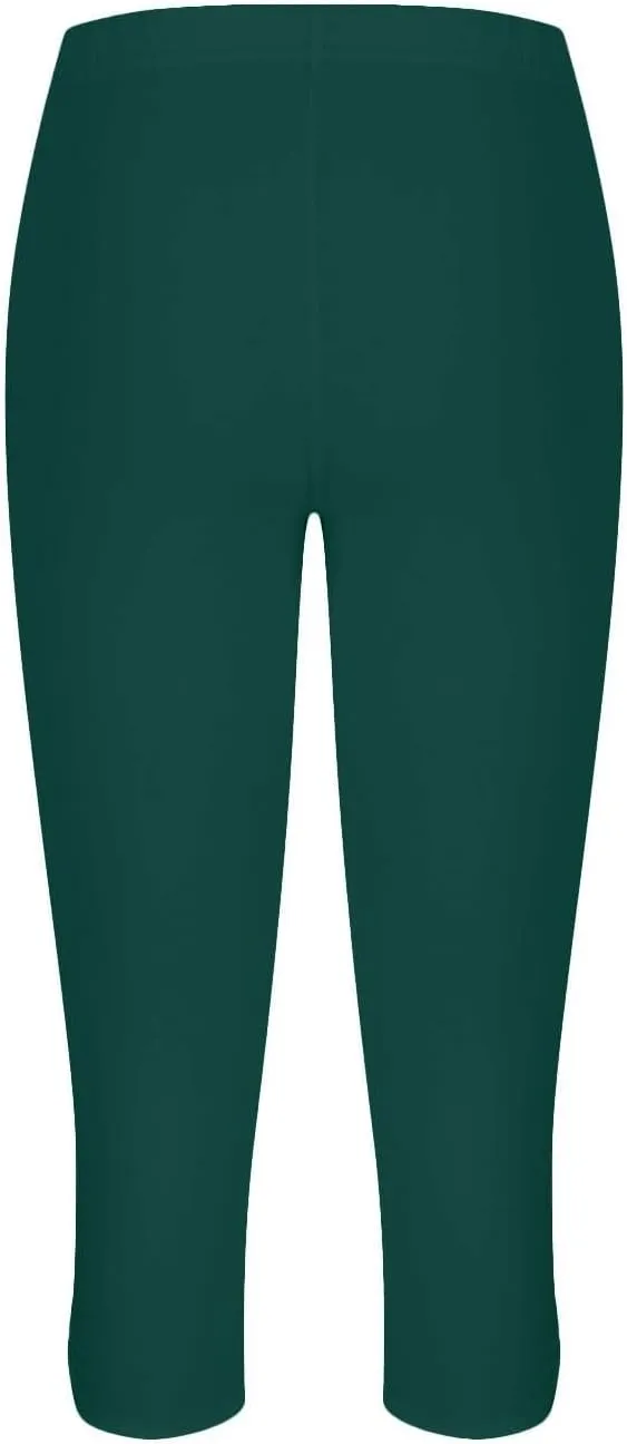 Womens Casual Cropped Leggings Seamless Smooth Stretchy Yoga Pants High Waisted Butt Lifting Tights Beach Sweatpants