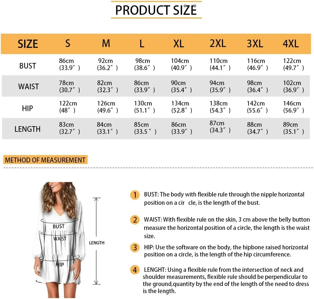 Women's Casual V Neck Long Sleeve A Line Mini Dress
