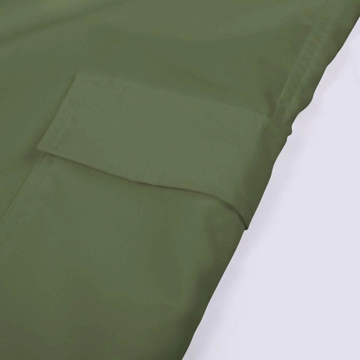 Women's Elastic Mid Waisted Drawstring Cargo Pants Solid Wide Straight Leg Casual Trousers Summer Street Lightweight Pants