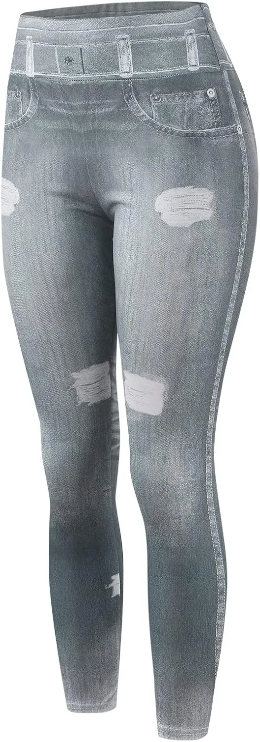 Womens Fashion Tummy Control Leggings Slim High Waist Compression Athletic Tights Squat Proof Seamless Yoga Pants