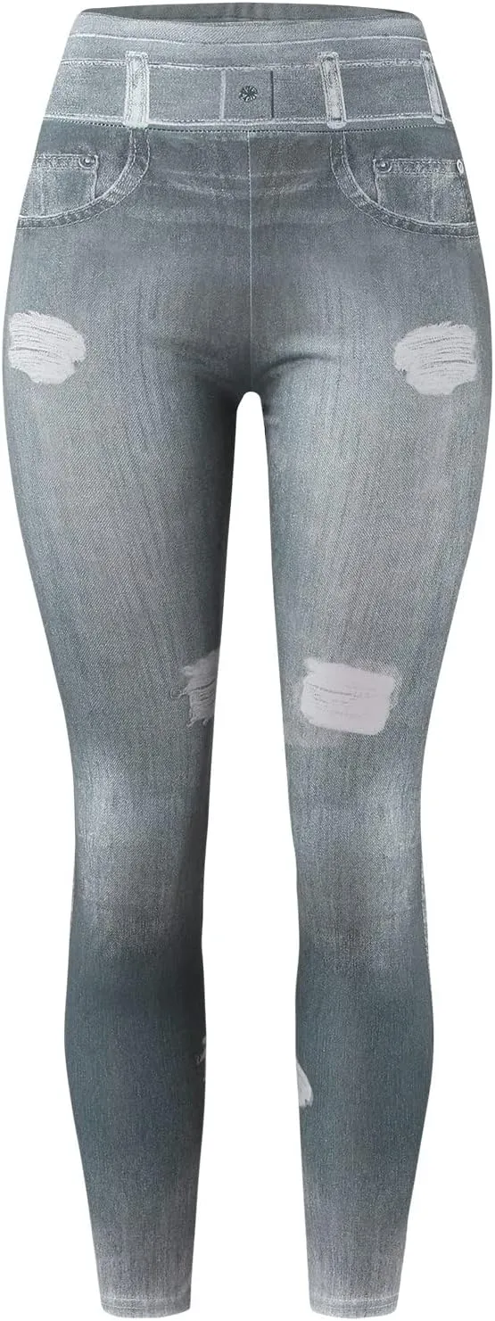 Womens Fashion Tummy Control Leggings Slim High Waist Compression Athletic Tights Squat Proof Seamless Yoga Pants