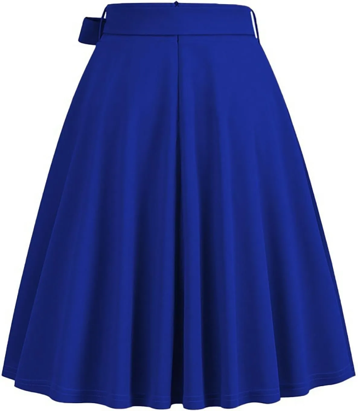 Womens Hepburn Style Skirt Solid Vintage High Waist A-Line Skater Skirts Casual Fashion Loose Flowy A-line Skorts