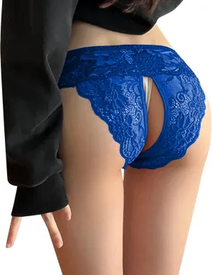 Women's High Waisted Thong Underwears Lightweight Soft Cotton Lace Invisible Panties