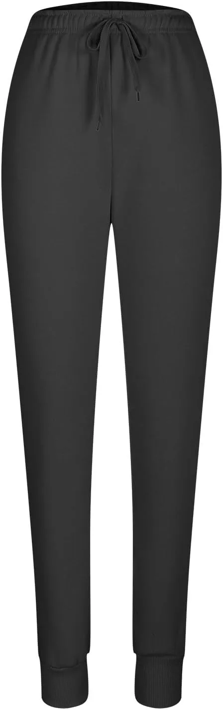 Women's Joggers Fleece Lined Sweatpants Warm Winter Pants High Waisted Casual Pants Comfy Lounge Pants with Pockets