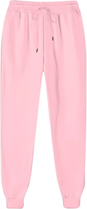 Women's Joggers Fleece Lined Sweatpants Warm Winter Pants High Waisted Casual Pants Comfy Lounge Pants with Pockets
