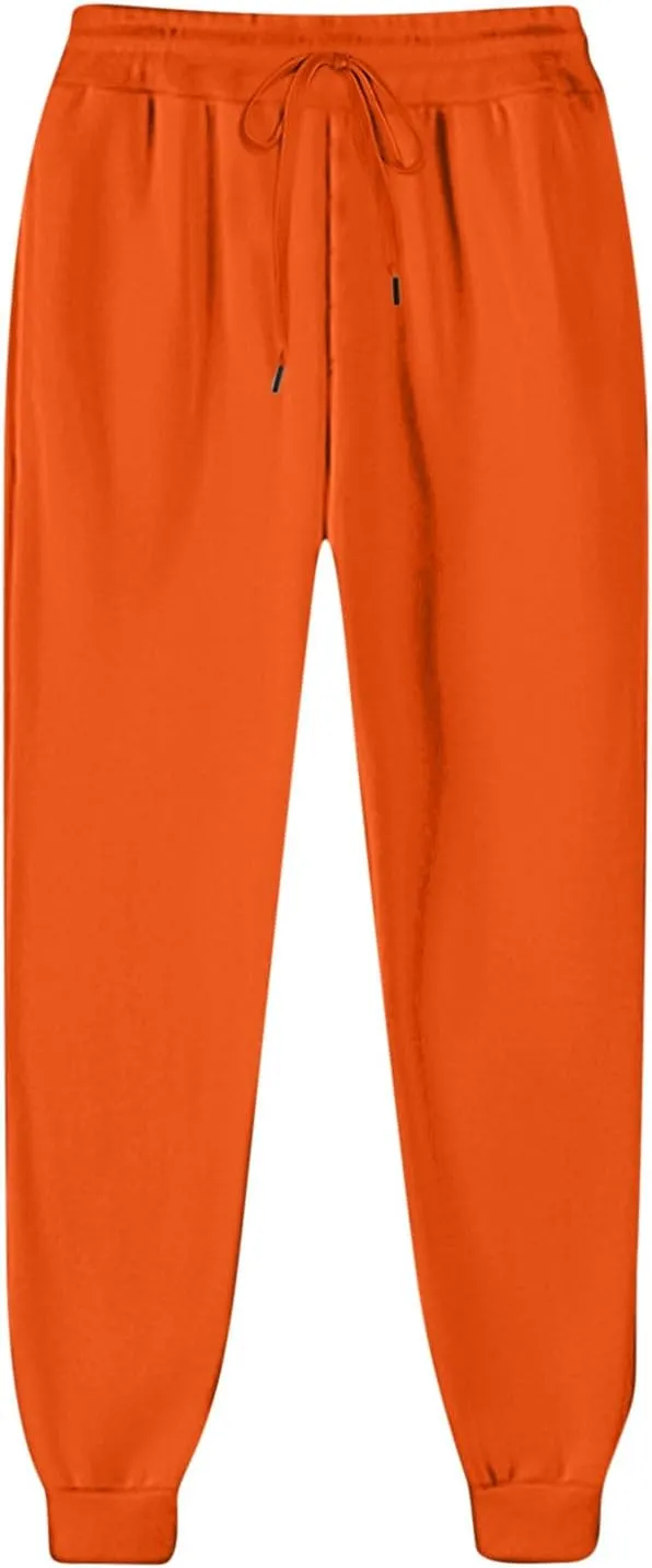 Women's Joggers Fleece Lined Sweatpants Warm Winter Pants High Waisted Casual Pants Comfy Lounge Pants with Pockets