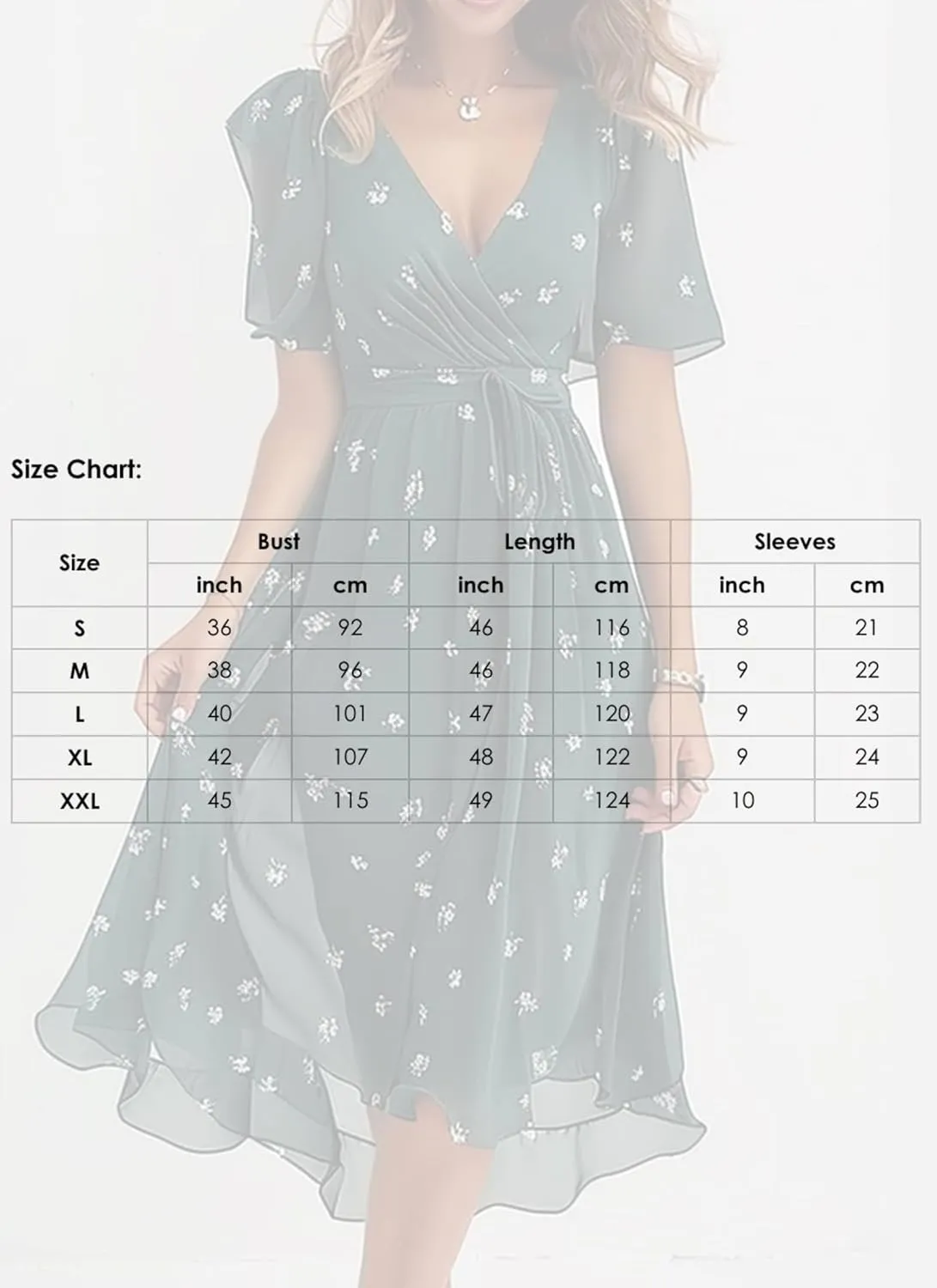 Women's Lace up Wrap Midi Dresses Short Sleeve V-Neck Dress Elegant Floral A-Line Dresses Going Out A-Line Flowy Dress