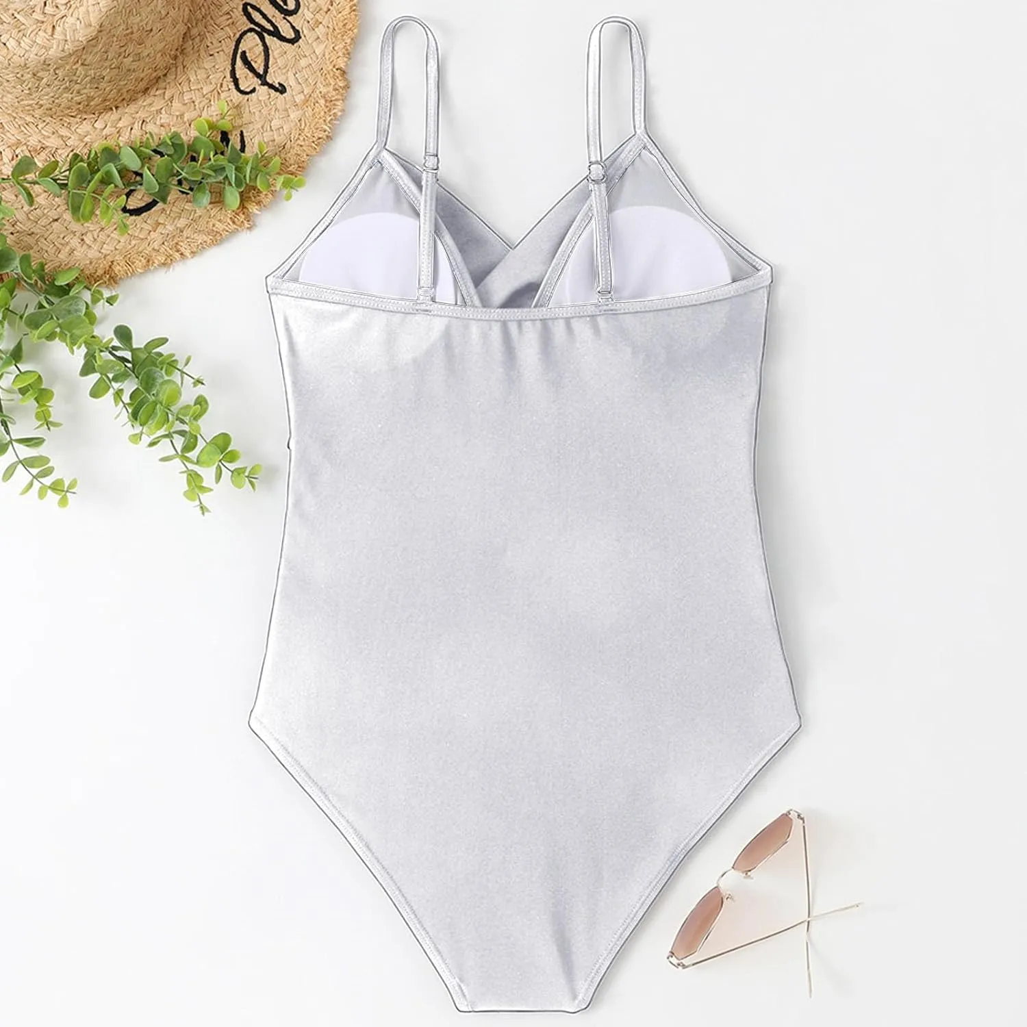 Womens One Piece Swimsuits Sleeveless Tummy Control Thong Bathing Suit Fashion Full Coverage Slim Fit Holidays Swimwear