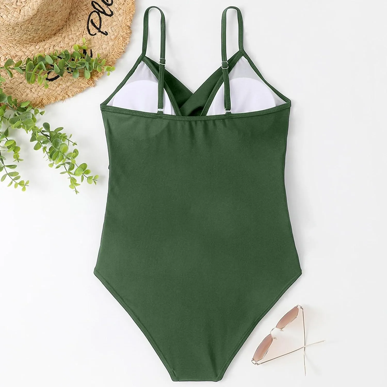 Womens One Piece Swimsuits Sleeveless Tummy Control Thong Bathing Suit Fashion Full Coverage Slim Fit Holidays Swimwear