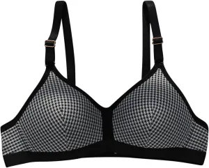 Womens Plaid No Underwire Bras Full Coverage Comfort Push Up Lift Bralette Lightweight Adjustable Straps Everyday Bra