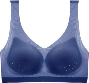 Womens Seamless Bra Summer Lightweight No Underwire Mastectomy Bra Mesh Breathable Bras Ultra Thin Ice Silk Bras