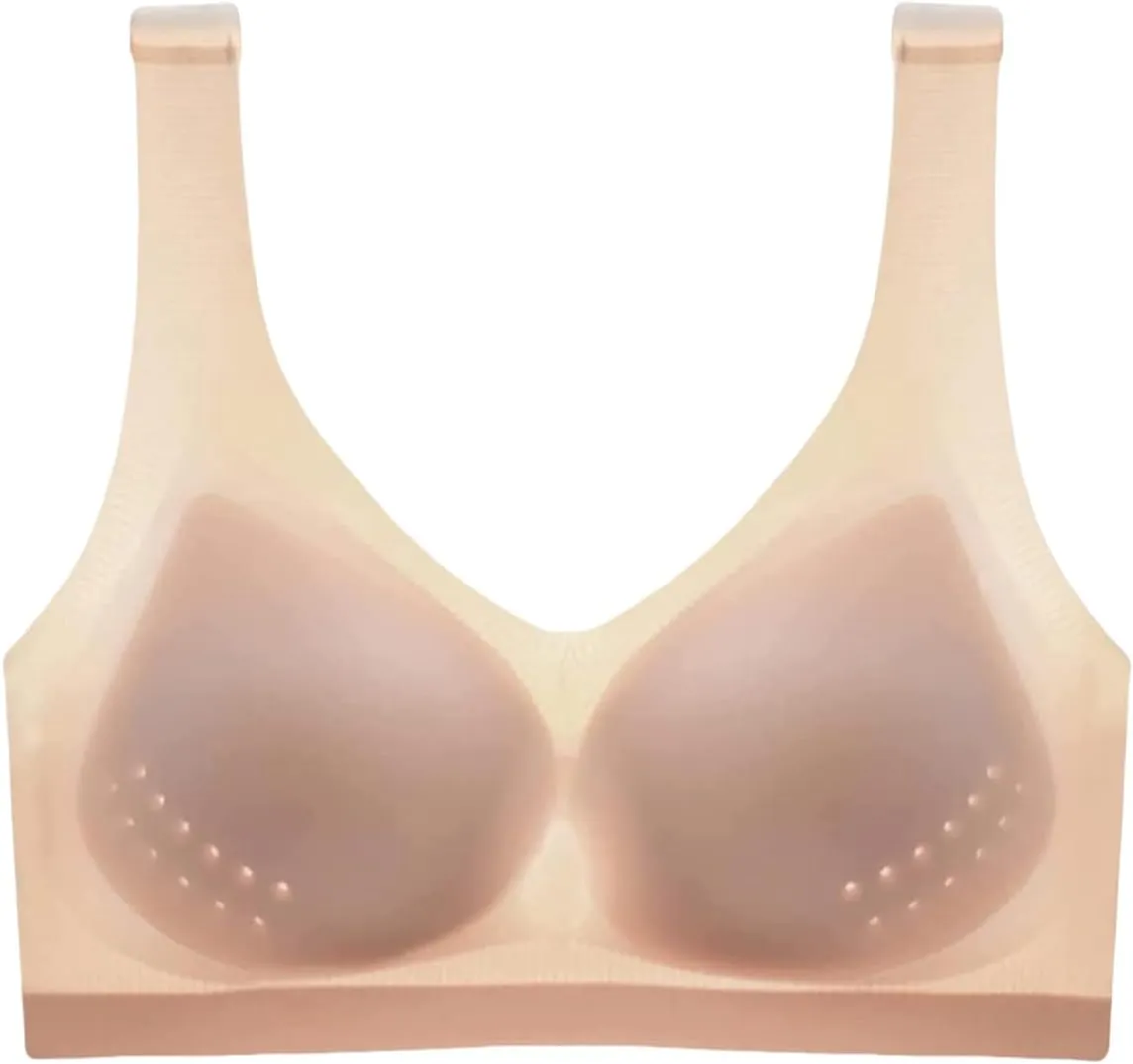 Womens Seamless Bra Summer Lightweight No Underwire Mastectomy Bra Mesh Breathable Bras Ultra Thin Ice Silk Bras