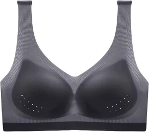 Womens Seamless Bra Summer Lightweight No Underwire Mastectomy Bra Mesh Breathable Bras Ultra Thin Ice Silk Bras