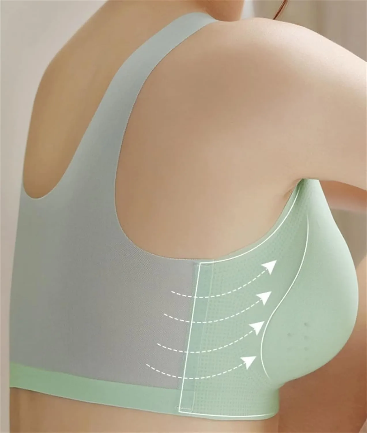 Womens Seamless Bra Summer Lightweight No Underwire Mastectomy Bra Mesh Breathable Bras Ultra Thin Ice Silk Bras