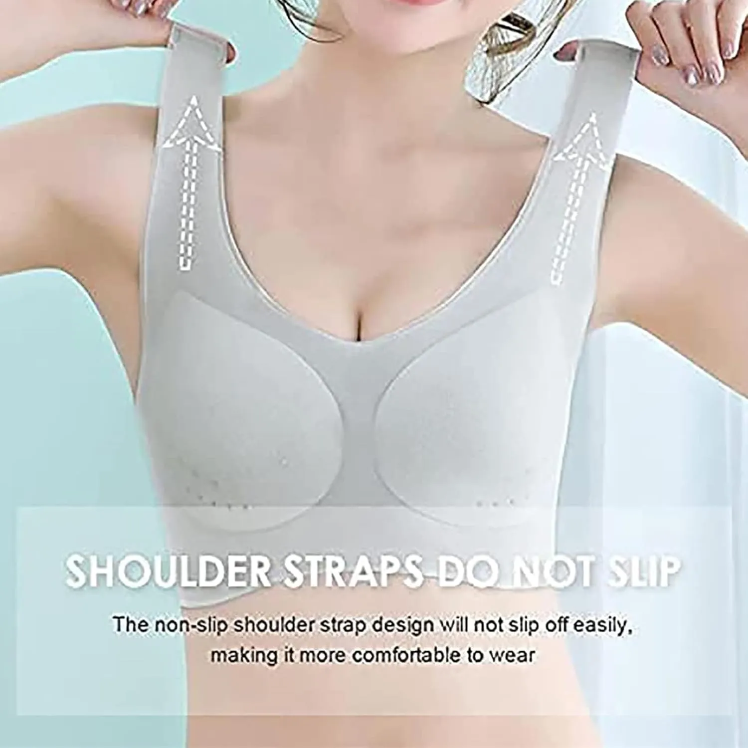 Womens Seamless Bra Summer Lightweight No Underwire Mastectomy Bra Mesh Breathable Bras Ultra Thin Ice Silk Bras