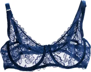 Women's Sexy Bra Sheer Lace Bra Floral Lace Bralettes Plus Size Full Coverage See Through Bralettes Mesh Soft Bras