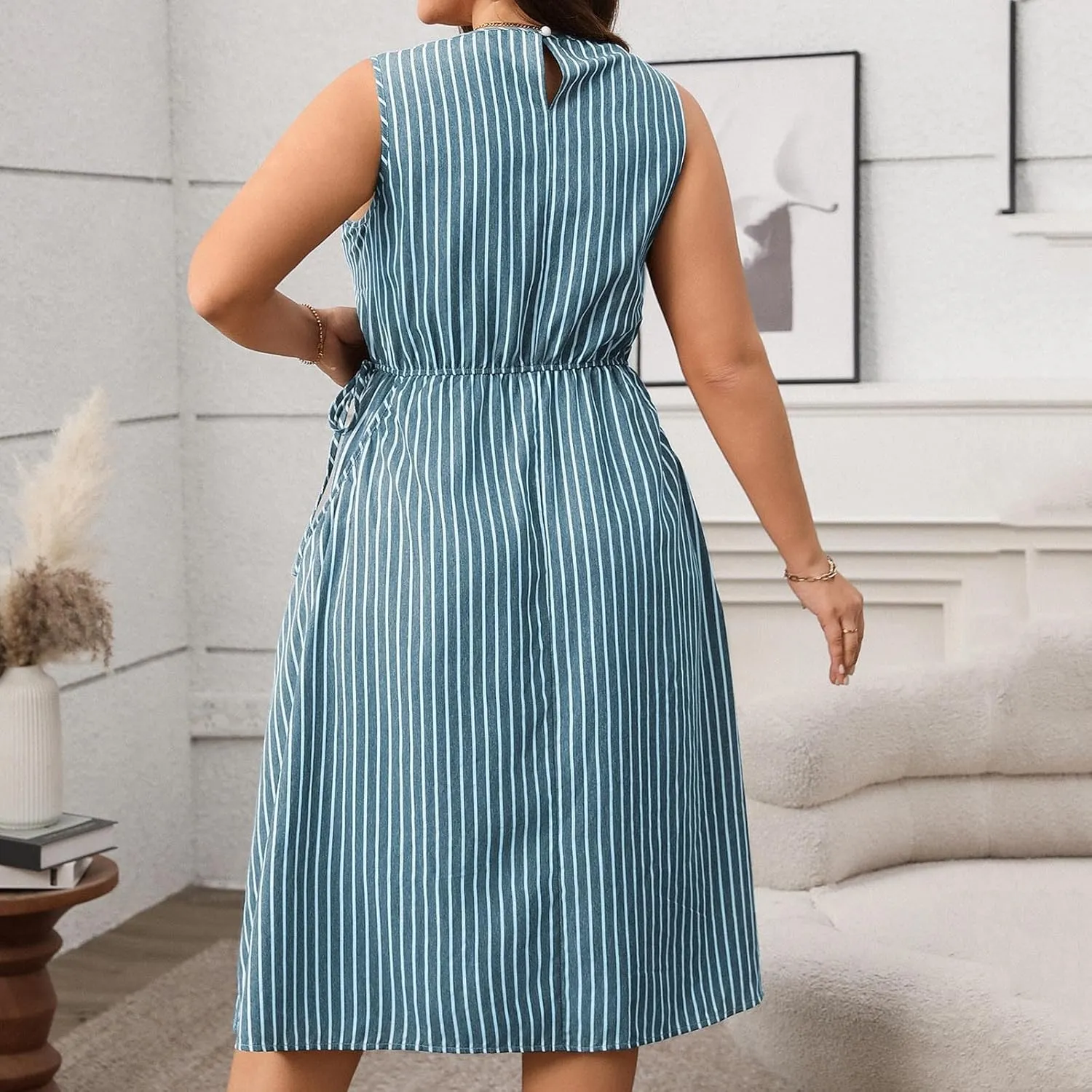 Womens Sleeveless Summer Dresses Plus Size Casual Dress A Line Loose Shift Dress 2025