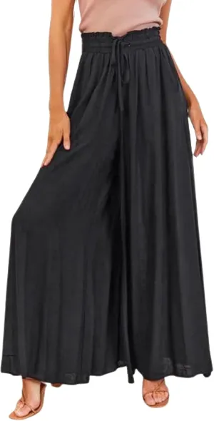 Women's Solid Flowy High Waist Yoga Trousers 2023 Elegant Soft Comfy Lightweight Plus Size Baggy Pants