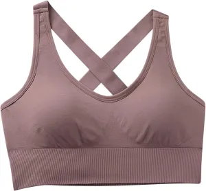 Women's Sports Bra Crisscross Back Comfort Support Lifting Bralette Full Coverage Running Athletic Workout Yoga Bra