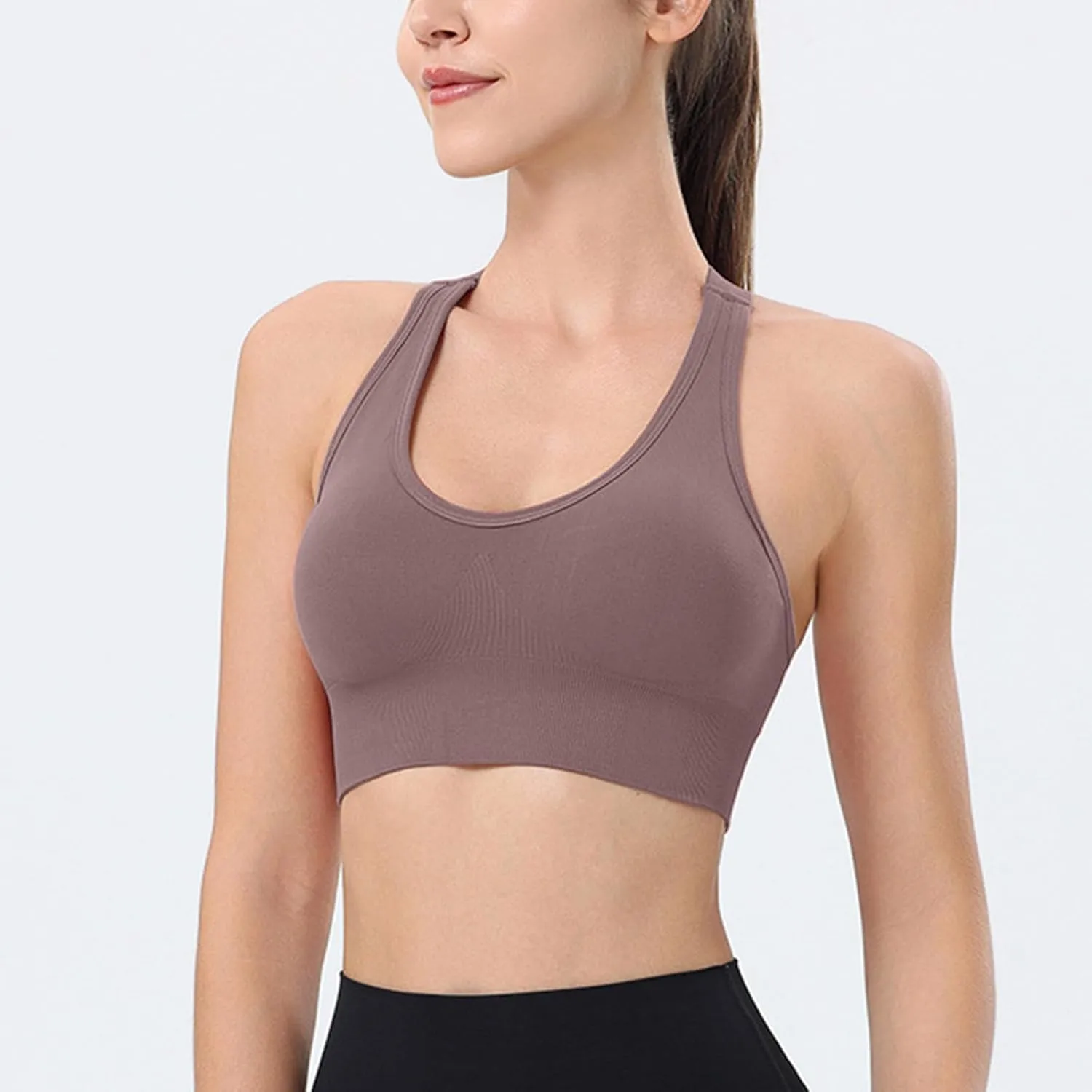 Women's Sports Bra Crisscross Back Comfort Support Lifting Bralette Full Coverage Running Athletic Workout Yoga Bra