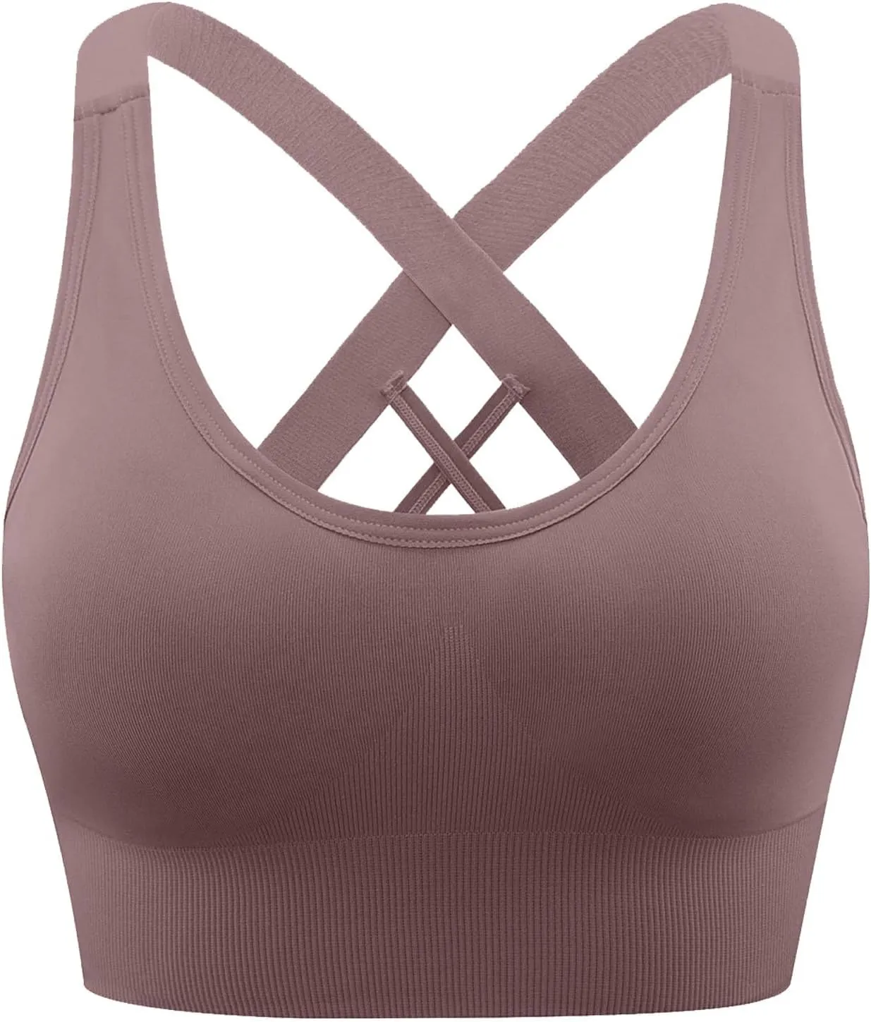 Women's Sports Bra Crisscross Back Comfort Support Lifting Bralette Full Coverage Running Athletic Workout Yoga Bra