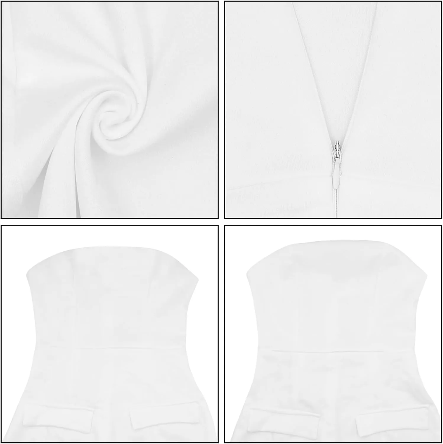 Women's Strapless Tube Mini Dress A Line Bodycon Short Dress Formal Elegant Evening Dresses