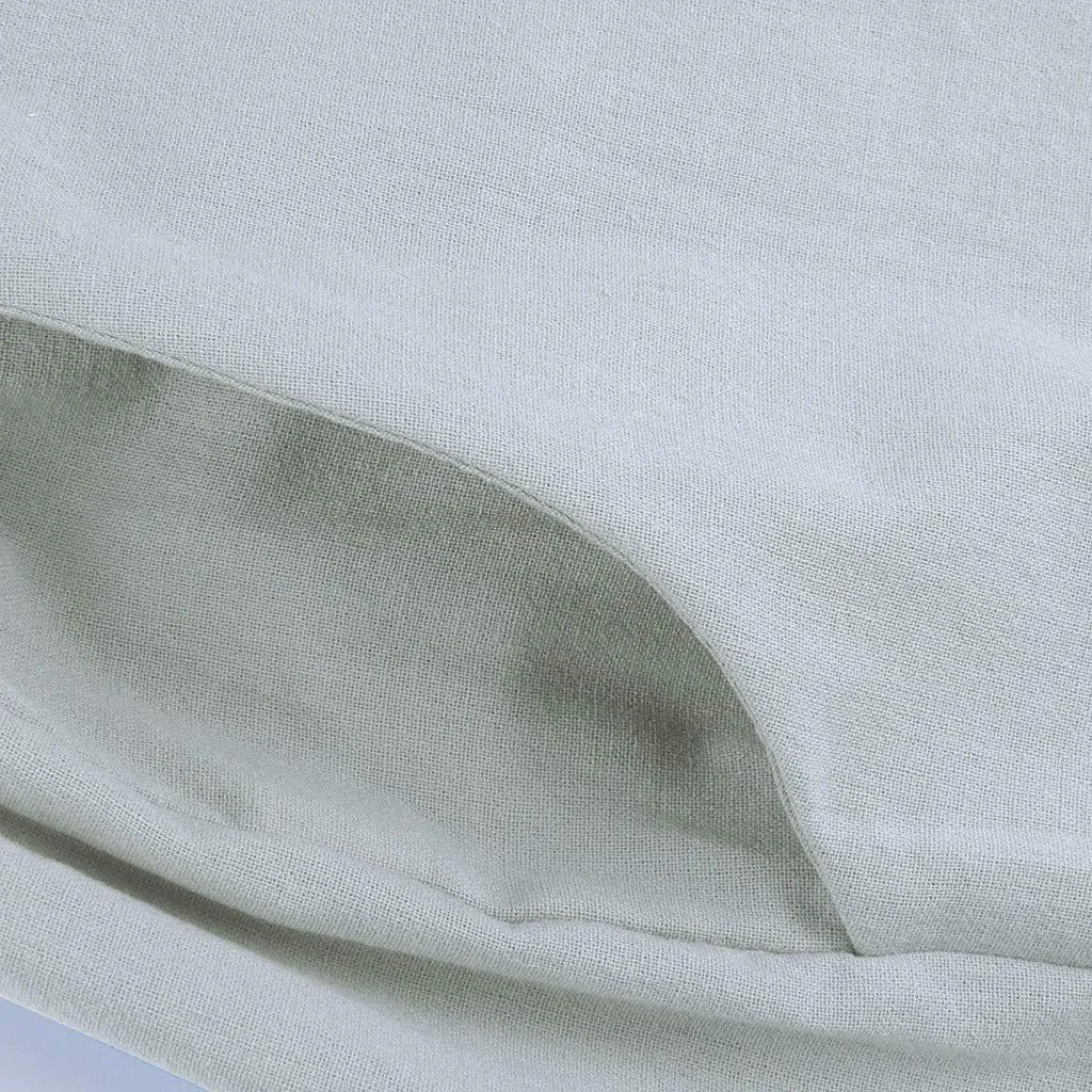 Women's Summer Long Pants Drawstring Elastic Waist Wide Leg Linen Palazzo Pants Loose Casual Beach Pants with Pockets