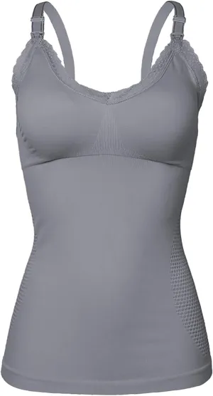 Women's Tank Top with Shelf Bra Adjustable Strap Breastfeeding Nursing Bra Wider Strap Camisole Basic Cami Tanks
