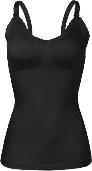 Women's Tank Top with Shelf Bra Adjustable Strap Breastfeeding Nursing Bra Wider Strap Camisole Basic Cami Tanks