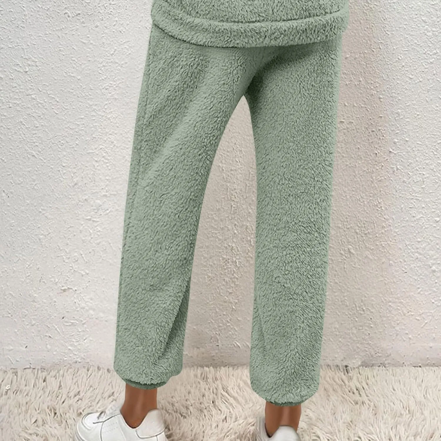 Womens Winter Cozy Lounge Pants Warm Soft Fleece Pajama Bottoms Sleepwear Sherpa Lined Athletic Active Sweatpants