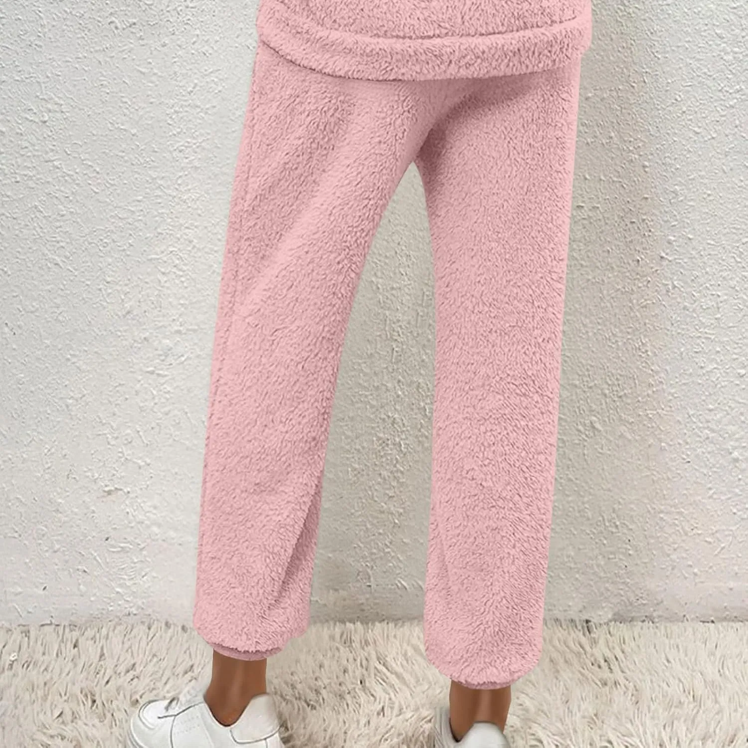 Womens Winter Cozy Lounge Pants Warm Soft Fleece Pajama Bottoms Sleepwear Sherpa Lined Athletic Active Sweatpants