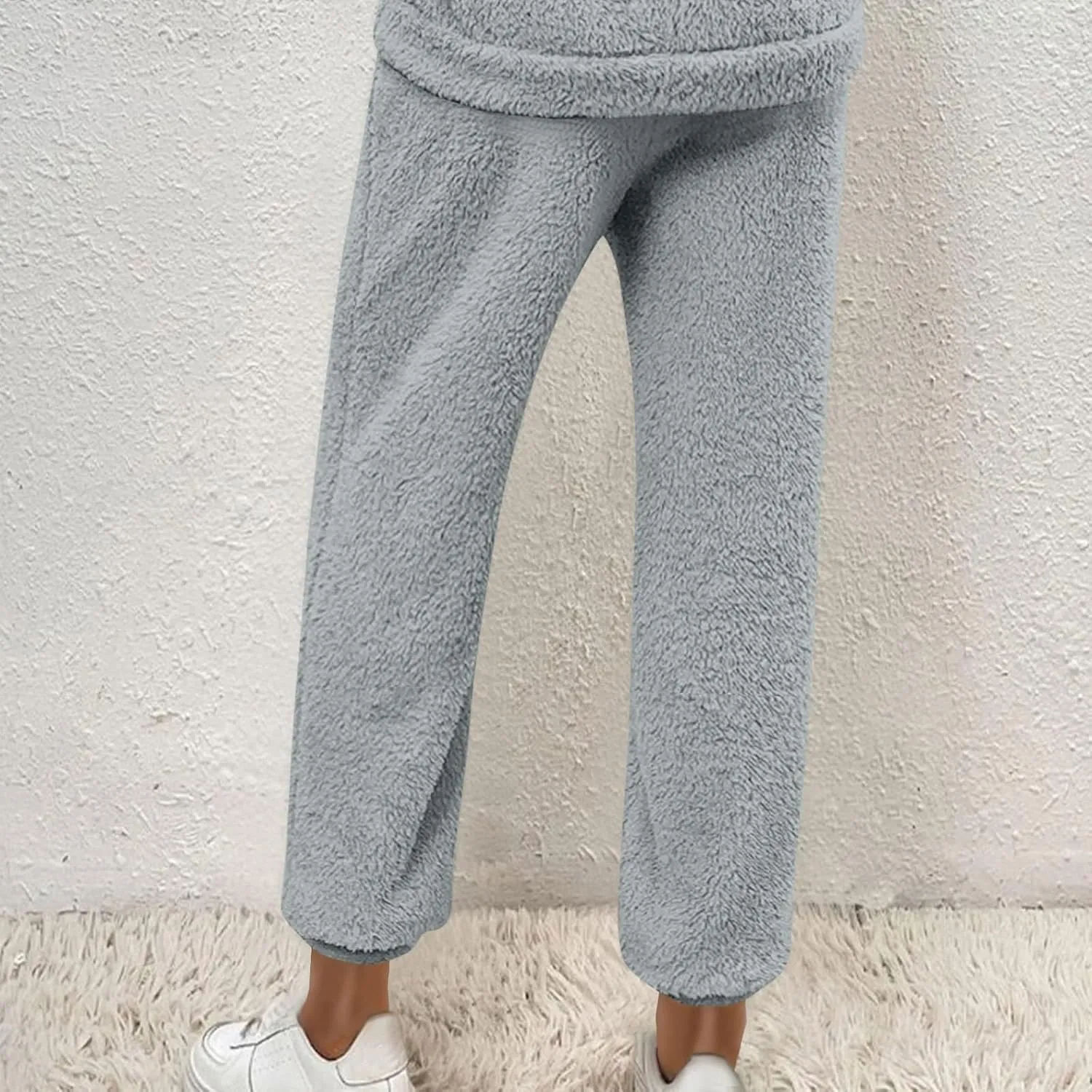 Womens Winter Cozy Lounge Pants Warm Soft Fleece Pajama Bottoms Sleepwear Sherpa Lined Athletic Active Sweatpants