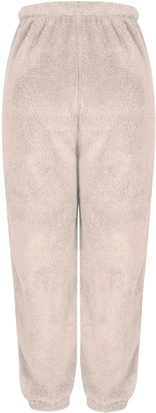 Womens Winter Cozy Lounge Pants Warm Soft Fleece Pajama Bottoms Sleepwear Sherpa Lined Athletic Active Sweatpants