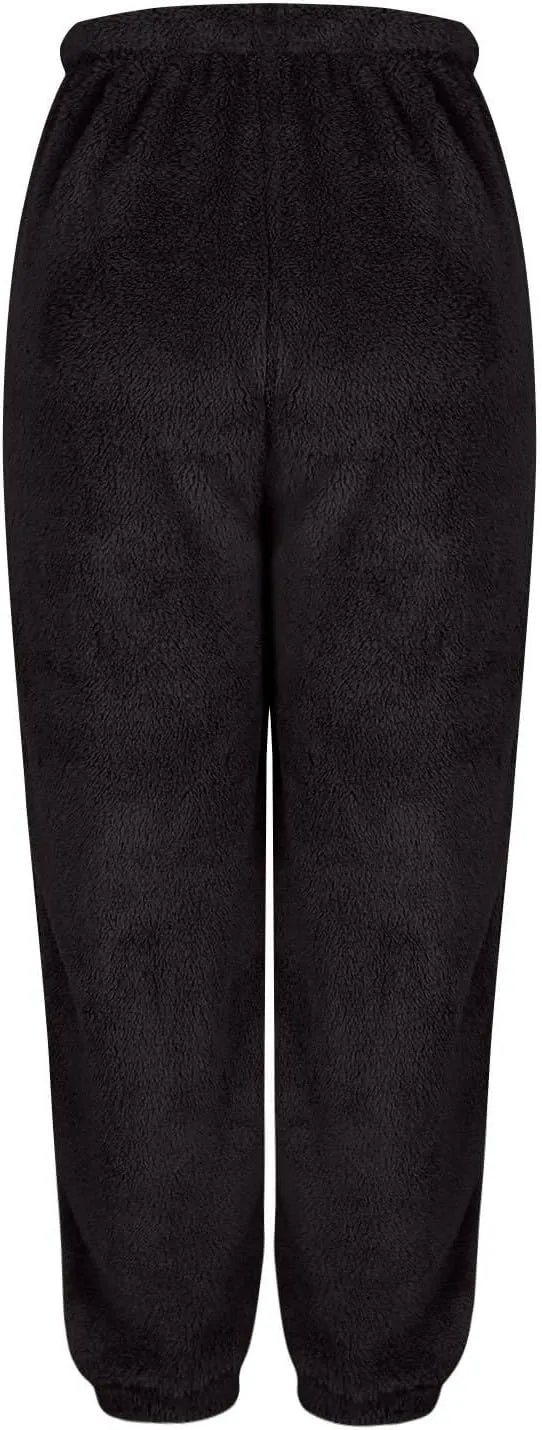 Womens Winter Cozy Lounge Pants Warm Soft Fleece Pajama Bottoms Sleepwear Sherpa Lined Athletic Active Sweatpants