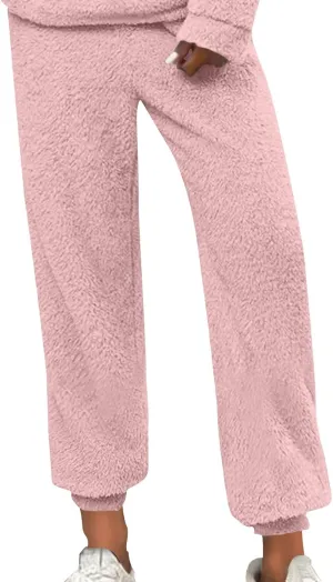 Womens Winter Cozy Lounge Pants Warm Soft Fleece Pajama Bottoms Sleepwear Sherpa Lined Athletic Active Sweatpants