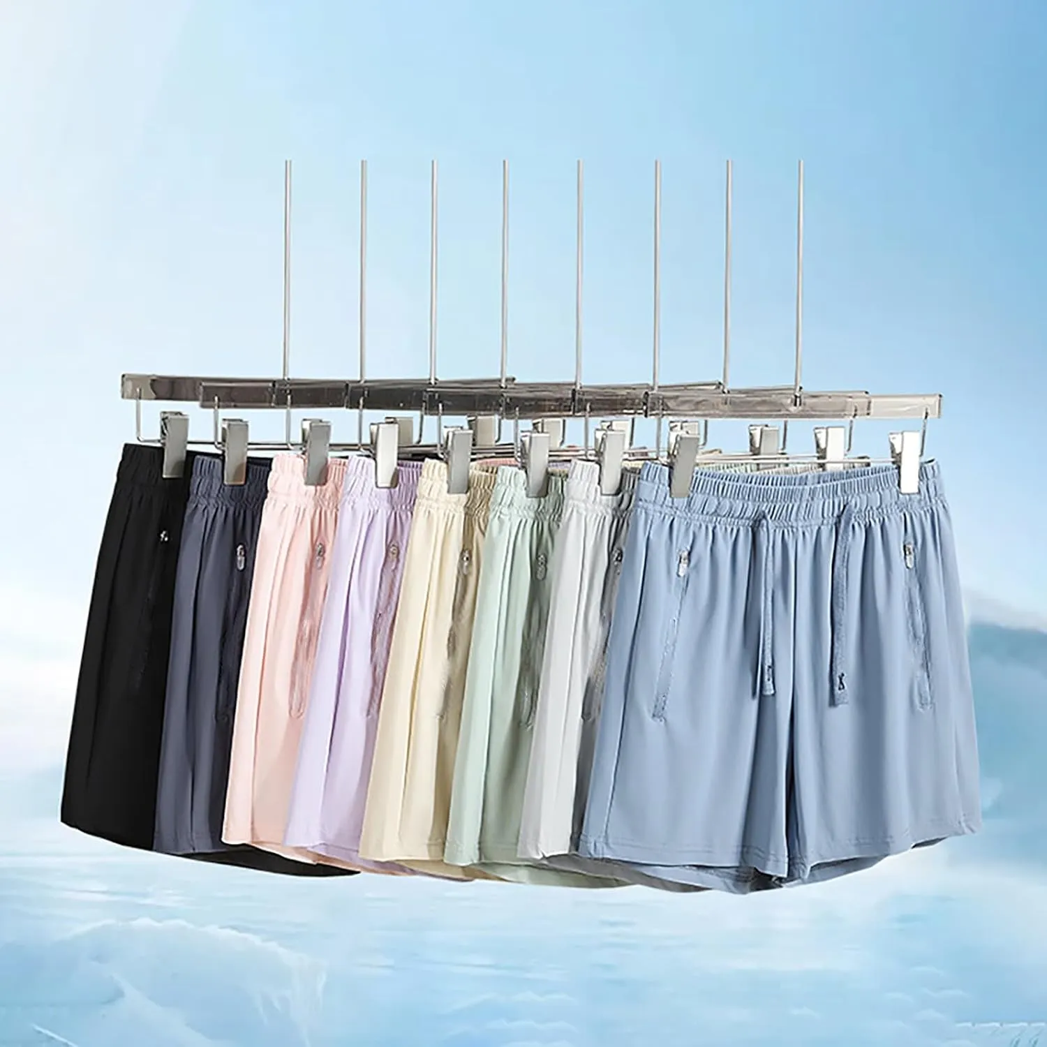 Womens Workout Gym Shorts Quick Dry Breathable Summer Bermuda IceActive Pants Athletic Workout Shorts with Pockets