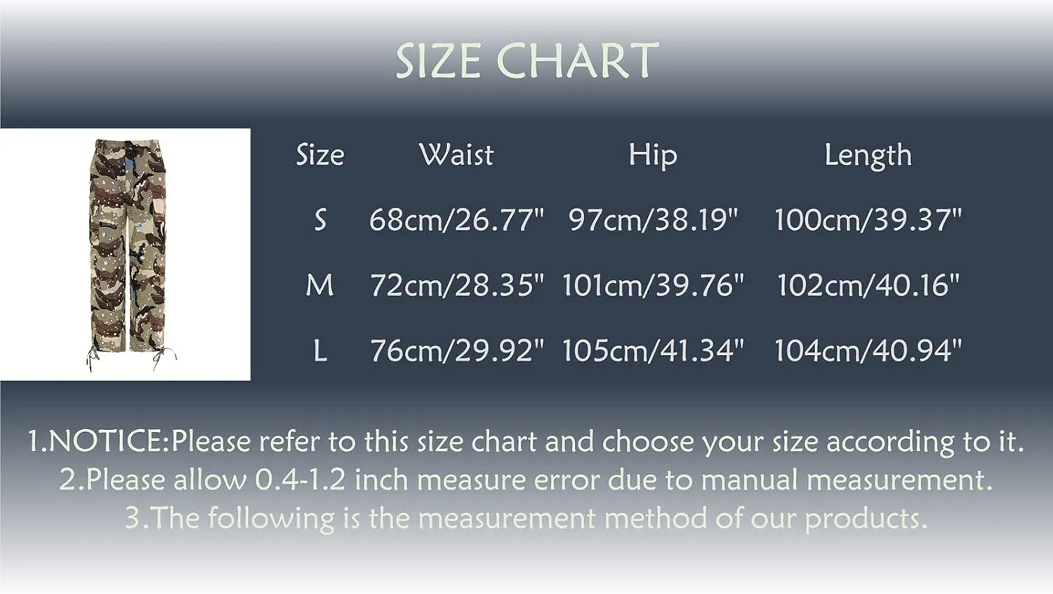 Women's Y2K Camouflage Splash Printed Cargo Pants Multi Pockets Baggy High Waist Straight Wide Leg Trousers Streetwear