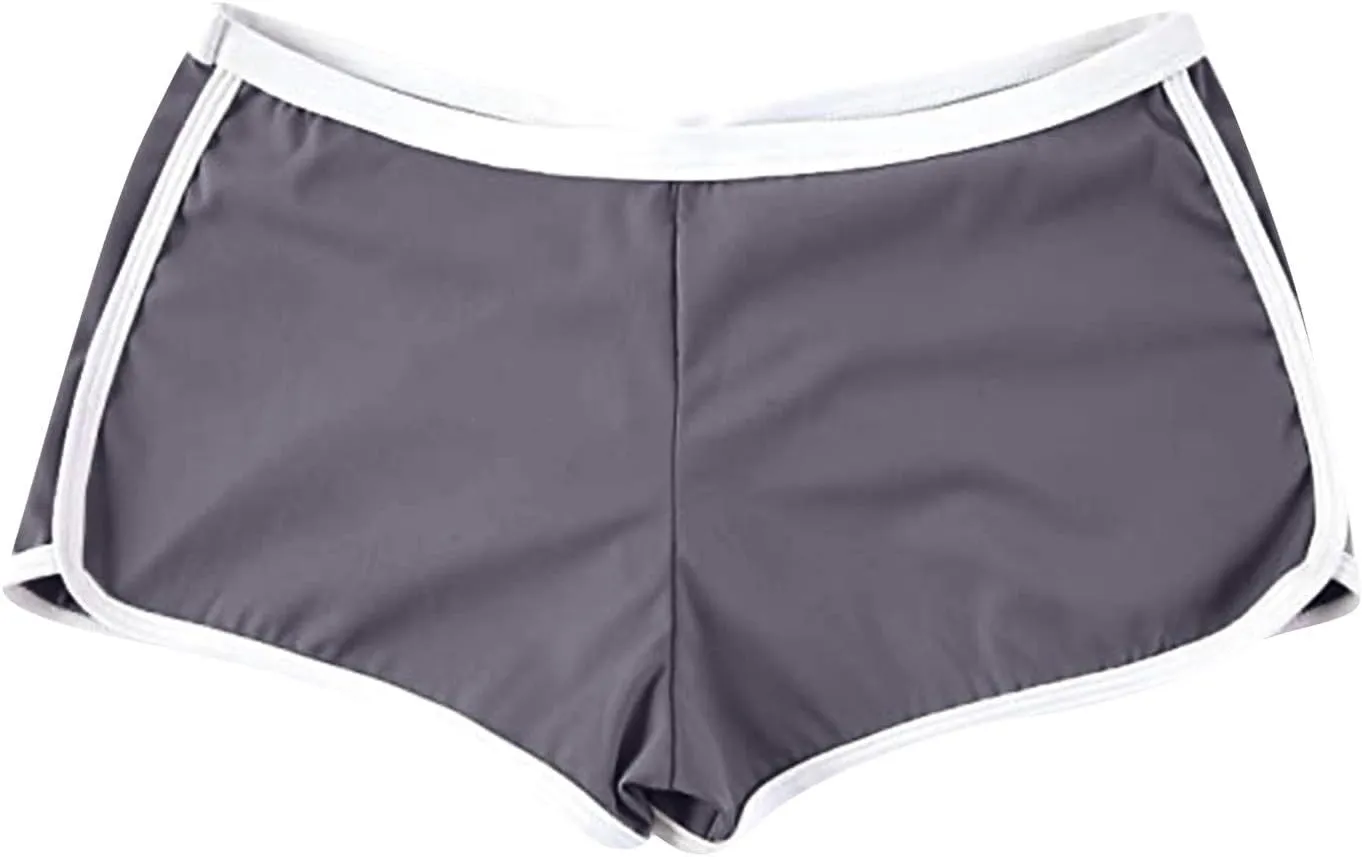 WUAI Women's Workout Yoga Shorts High Waist Stretch Biker Shorts Running Compression TIK Tok Tummy Control Leggings