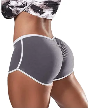 WUAI Women's Workout Yoga Shorts High Waist Stretch Biker Shorts Running Compression TIK Tok Tummy Control Leggings