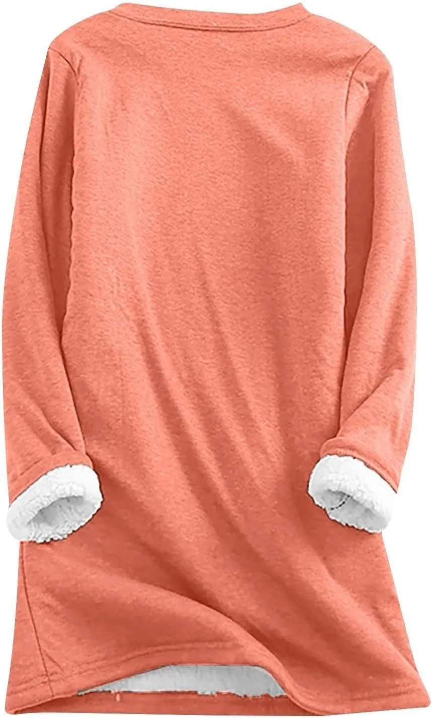 Yes,I'm Still Freezing -Me 24:7 Sherpa Lined Sweatshirt Women Fuzzy Fleece Thermal Jackets Casual Loose Loungewear