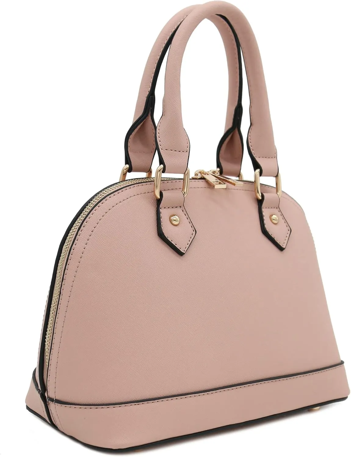 Zip-Around Saffiano Classic Dome Satchel